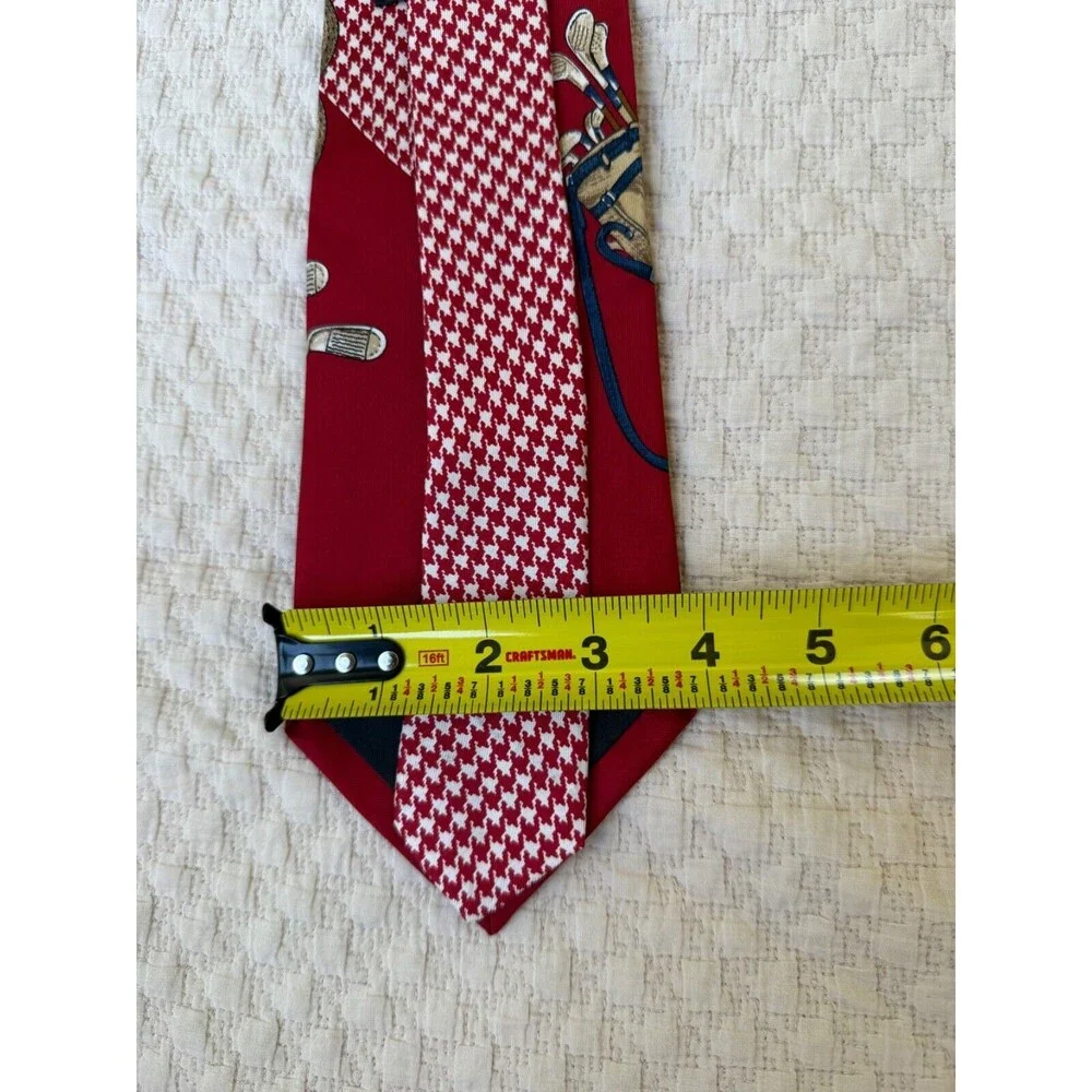 Vtg‎ Countess Mara New York USA Satin Golf Clubs Silk Necktie Tie Men 4